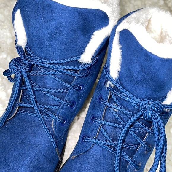 SQL Fur Blue Boots Size 40 - Picture 5 of 10